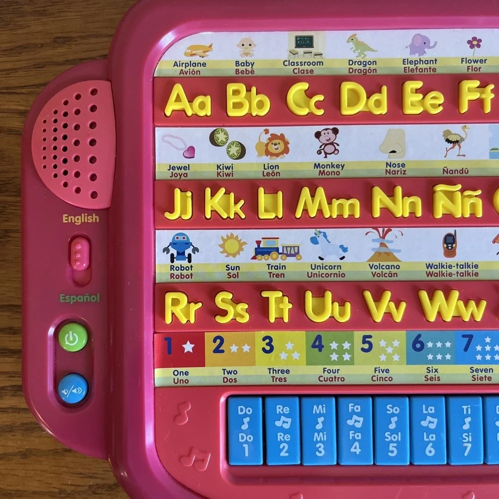 Kid Connection Touch & Learn Board Toy English Spanish Pink TESTED WORKS